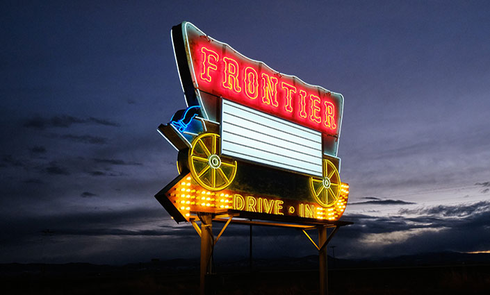 Frontier Drive Inn sign